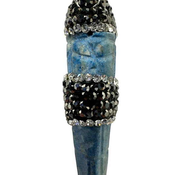 Carved Stone Pendulum Pendant Necklace - Picture 5 of 8